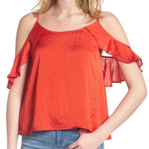 BP Red Drape Ruffle Camisole